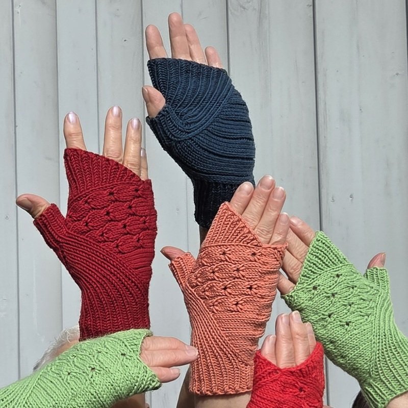 Handstulpen Kirschblüte , Strickanleitung - Bild 7
