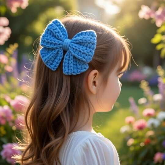 Crochet Bow Hair Clip Pattern (PDF + Video Tutorial)