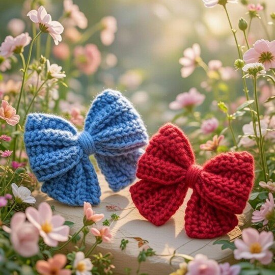 Crochet Bow Hair Clip Pattern (PDF + Video Tutorial)