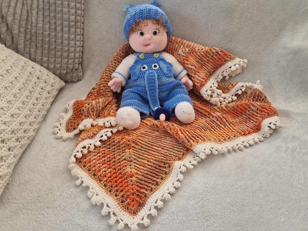 Häkelanleitung Babydecke Granny Square - Bild 8