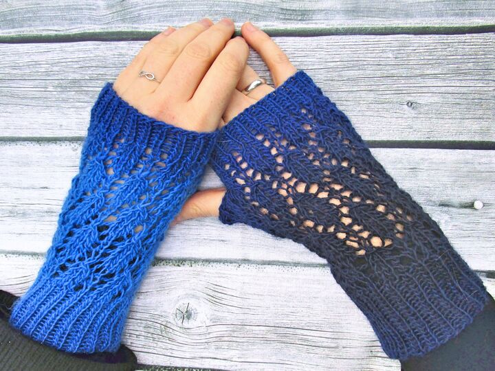 Prisca Pulswärmer, Lochmuster, Lacemuster, Strickanleitung