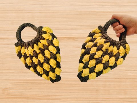 Crochet Macramé Bag Pattern PDF – DIY Tote Bag + English Video Tutorial