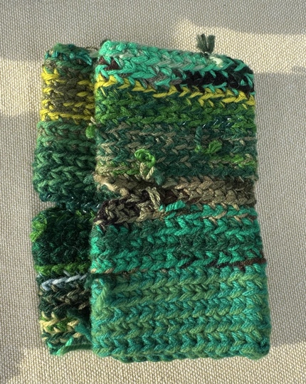 Crochet Scrap Ragga Hand Warmers Pattern, PDF