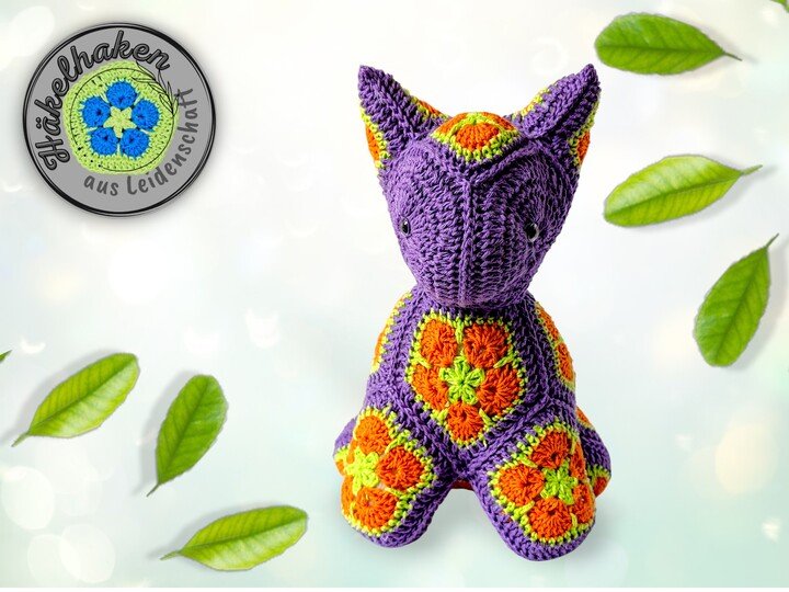 Crochet Pattern Cat – African Flowers Amigurumi (PDF)