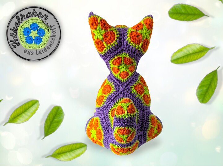 Crochet Pattern Cat – African Flowers Amigurumi (PDF)
