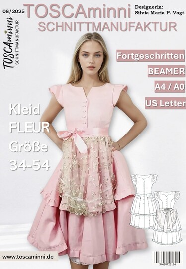 Schnittmuster Dirndl Fleur Gr. 34-54 - Leinenkleid