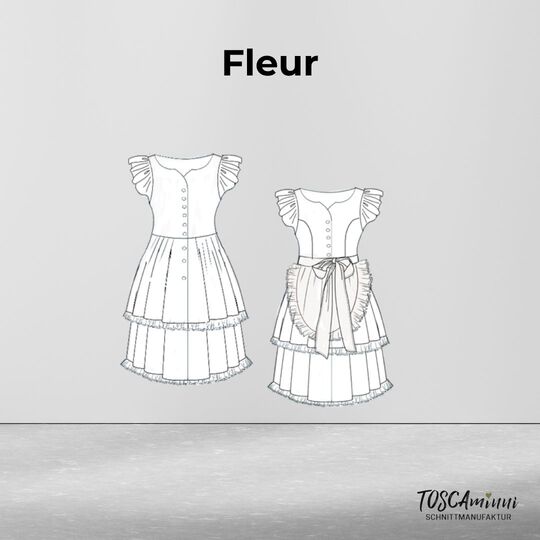 Schnittmuster Dirndl Fleur Gr. 34-54 - Leinenkleid