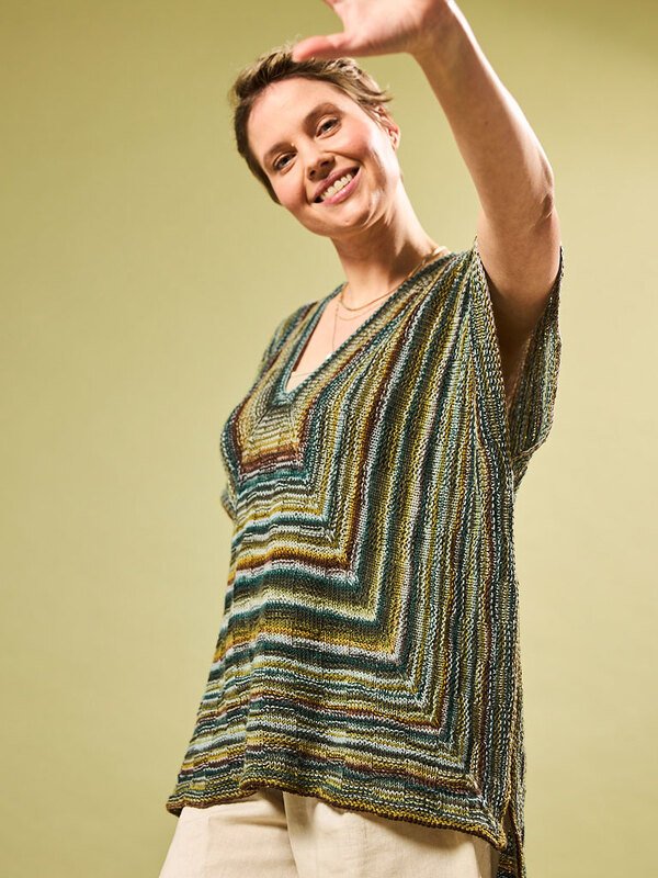 RAGLAN-PONCHO CHARIS, IM KAROMUSTER GESTRICKT - Bild 9