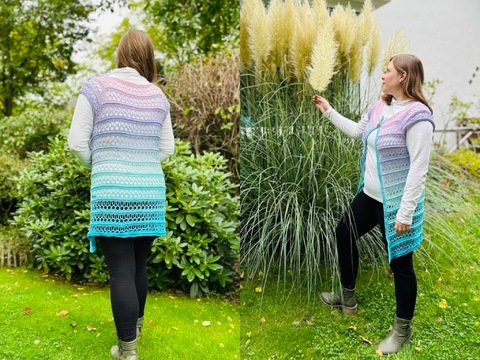 Häkelanleitung Weste "Solara"