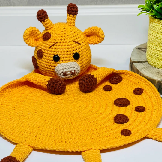 Crochet Pattern Giraffe Placemat for Baby Decor
