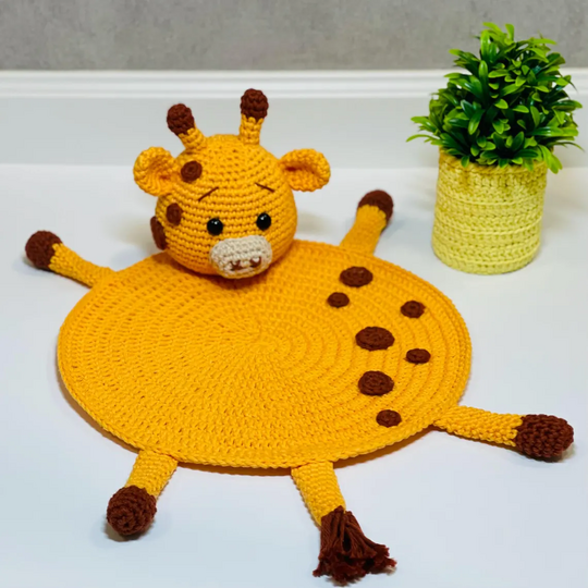 Crochet Pattern Giraffe Placemat for Baby Decor