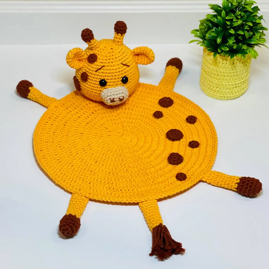 Crochet Pattern Giraffe Placemat for Baby Decor