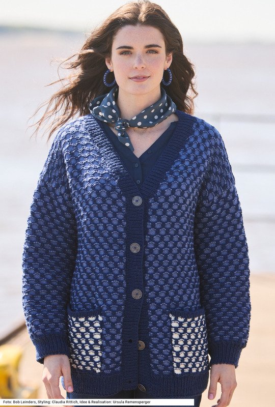 Jacke mit Hebemaschenmuster - Bild 5