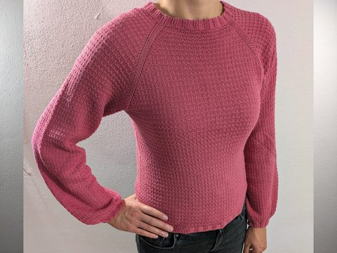 Strickanleitung Pulli mit weiten Ärmeln