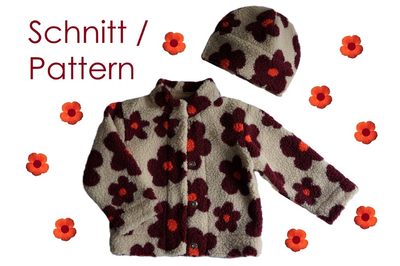 Pattern Faux Fur Jacket and Beanie sizes 80-140/ 12M-10