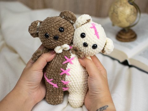 Amigurumi Twin Bear Crochet Pattern – Two-Headed Plush Bear PDF Tutorial