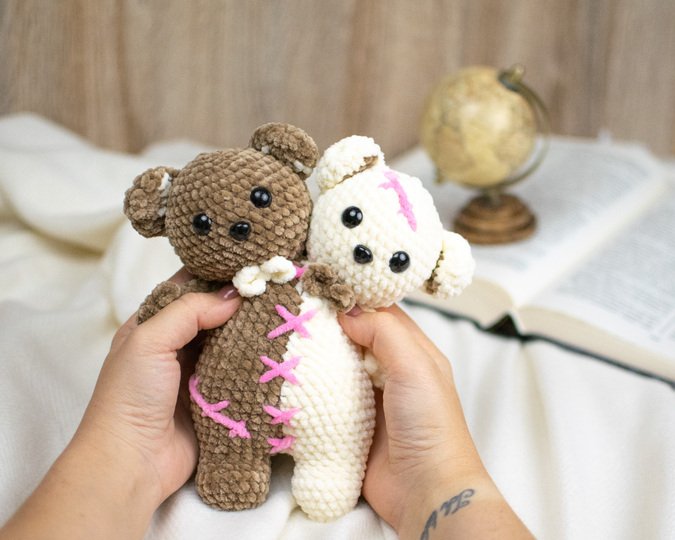 Amigurumi Twin Bear Crochet Pattern – Two-Headed Plush Bear PDF Tutorial