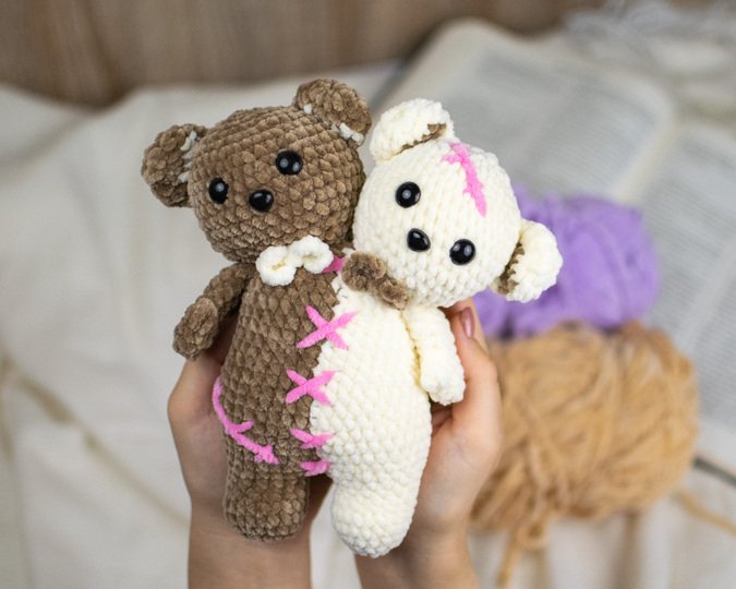 Amigurumi Twin Bear Crochet Pattern – Two-Headed Plush Bear PDF Tutorial