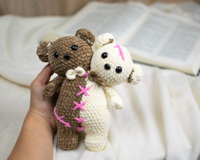 Amigurumi Twin Bear Crochet Pattern – Two-Headed Plush Bear PDF Tutorial