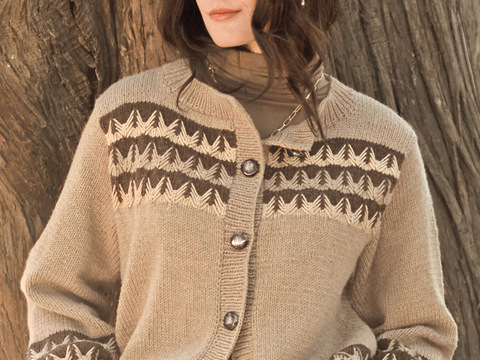 Jacke mit Hebemaschenmuster