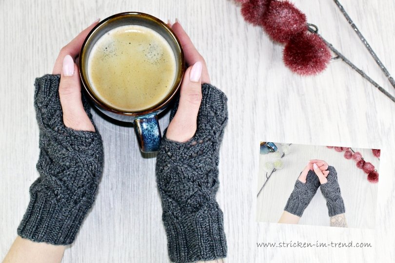 Knitting Pattern for Fingerless Gloves / Wrist Warmers | BALU #5