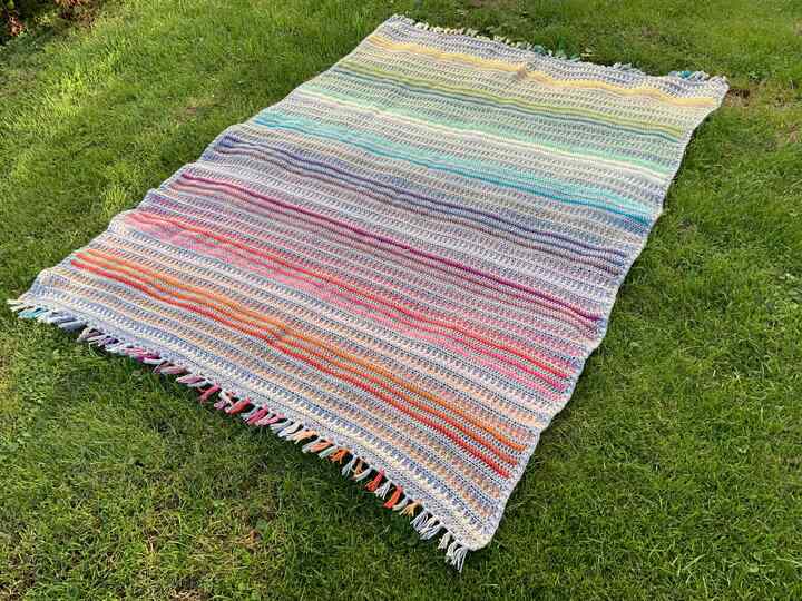 Häkelanleitung Decke Happy