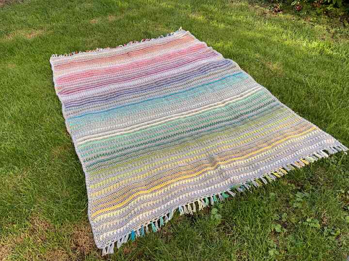 Häkelanleitung Decke Happy