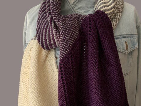 Dalila, tunesisch gehäkelter Schal