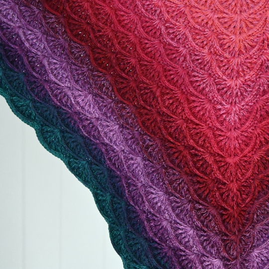 Crochet Pattern – Shawl “Aurelia” with Shell Stitch Pattern (advanced)