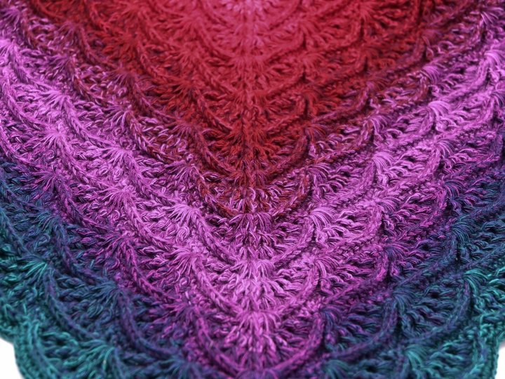 Crochet Pattern – Shawl “Aurelia” with Shell Stitch Pattern (advanced)