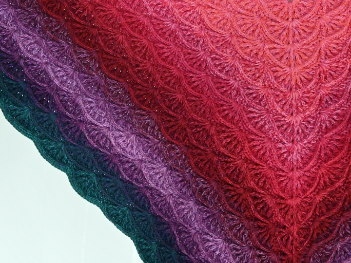 Crochet Pattern – Shawl “Aurelia” with Shell Stitch Pattern (advanced)