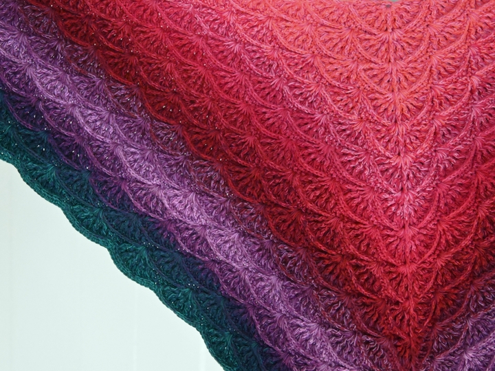 Crochet Pattern – Shawl “Aurelia” with Shell Stitch Pattern (advanced)