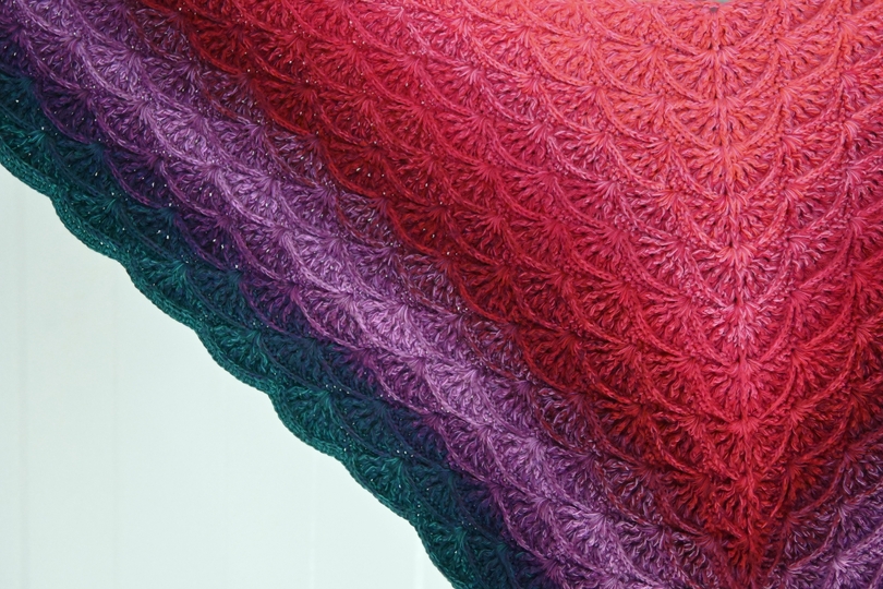 Crochet Pattern – Shawl “Aurelia” with Shell Stitch Pattern (advanced)