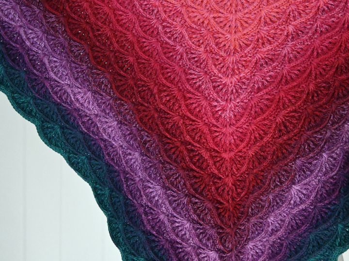 Crochet Pattern – Shawl “Aurelia” with Shell Stitch Pattern (advanced)