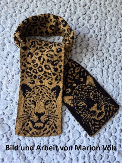 Schal "Leo Love" - Doubleface Strickanleitung