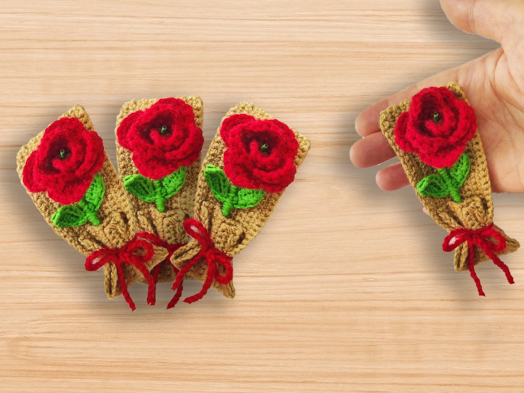 Crochet Flower Bouquet Pattern – PDF + Video Tutorial