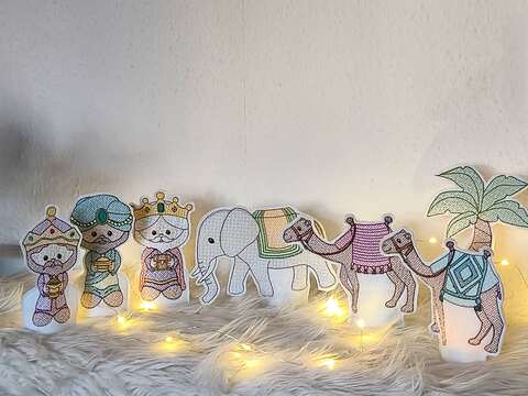 Stickdatei, Weihnachten Heilige 3 Könige LED Cover Set 2586