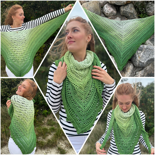 Boho Dreieckstuch „Matcha“