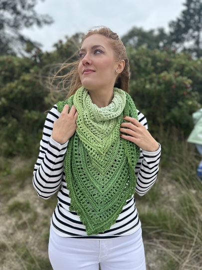 Boho Dreieckstuch „Matcha“