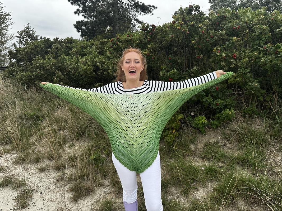 Boho Dreieckstuch „Matcha“