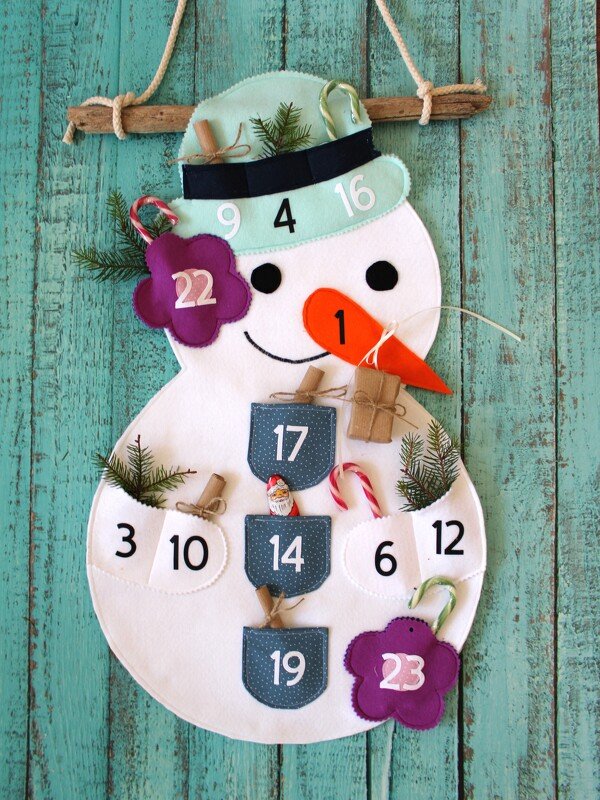 Nähanleitung Schneemann Adventskalender - Bild 3