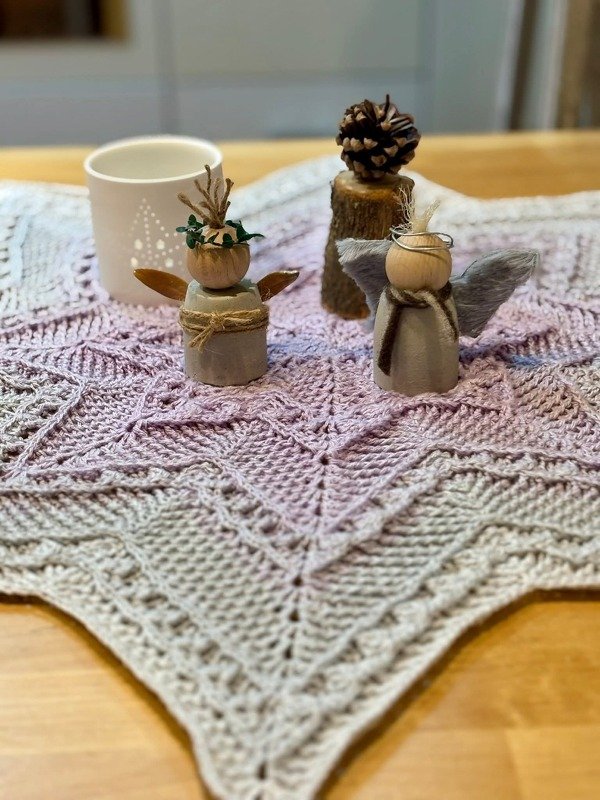 Häkelanleitung Stern Tischdecke/Kissen Alva