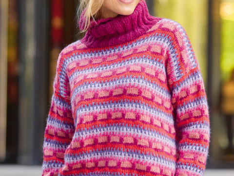 Pullover mit Hebemaschenmuster