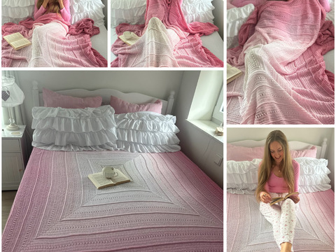 Häkeldecke "Cozy Rosy"