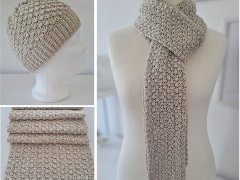 Sparset Schal und Mütze "So easy" Häkelanleitung