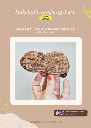 Capybara Häkelanleitung PDF digital - Deutsch Englisch