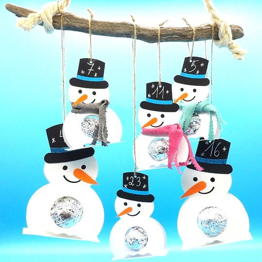 Plotterdatei Schneemann für Schokopralinen