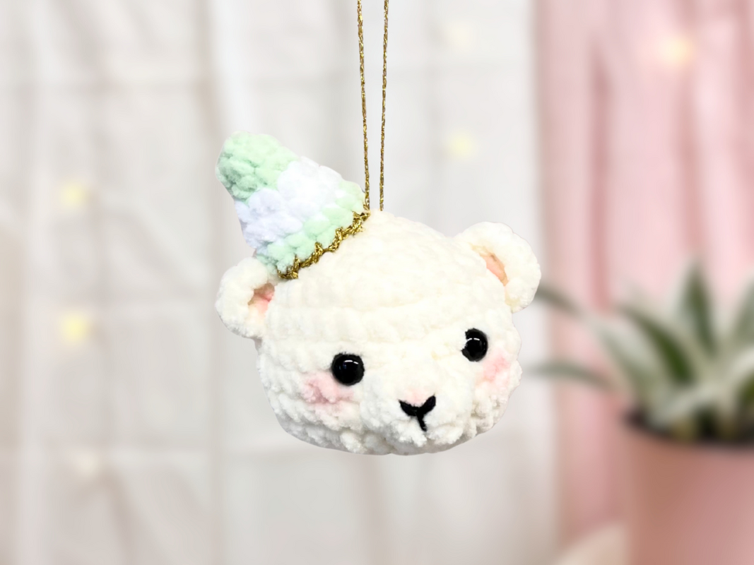 Häkelanleitung Weihnachtskugel Eisbär