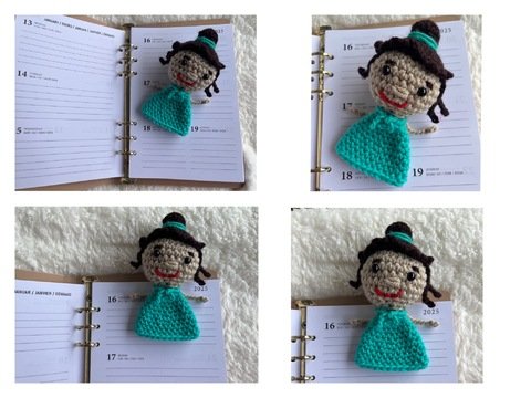 Häkelanleitung Lesezeichen Fräulein