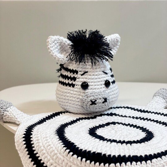 Crochet Pattern Zebra Placemat for Baby Decor